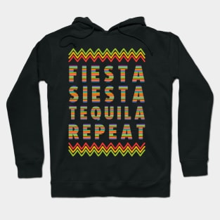 Fiesta Siesta Tequila Repeat Funny Cinco De Mayo Hoodie